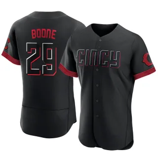 Men's Authentic Black Bret Boone Cincinnati Reds 2023 City Connect Jersey
