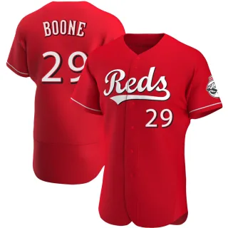 Men's Authentic Red Bret Boone Cincinnati Reds Alternate Jersey