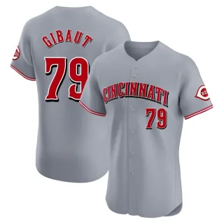 Men's Elite Gray Ian Gibaut Cincinnati Reds Road Jersey