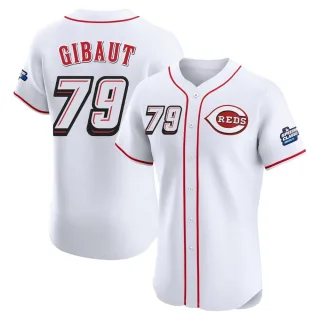 Men's Elite White Ian Gibaut Cincinnati Reds 2025 Speedway Classic Alternate Jersey