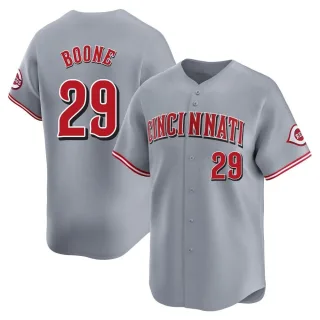 Men's Limited Gray Bret Boone Cincinnati Reds Away Jersey