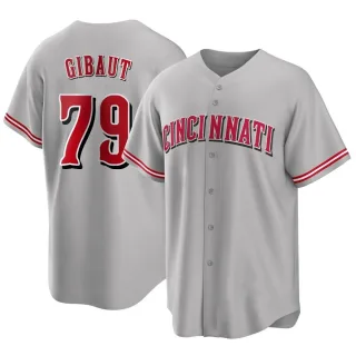 Men's Replica Gray Ian Gibaut Cincinnati Reds Road Jersey