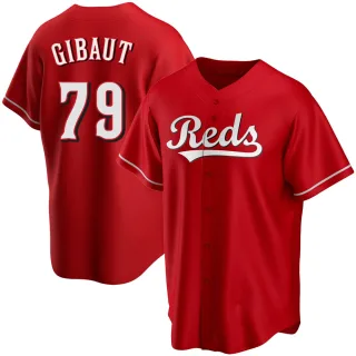 Men's Replica Red Ian Gibaut Cincinnati Reds Alternate Jersey