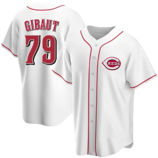 Men's Replica White Ian Gibaut Cincinnati Reds Home Jersey