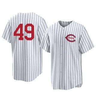 Men's Replica White Justin Dunn Cincinnati Reds 2022 Field Of Dreams Jersey
