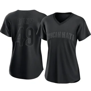 Women's Authentic Black Justin Dunn Cincinnati Reds Pitch Fashion Jersey
