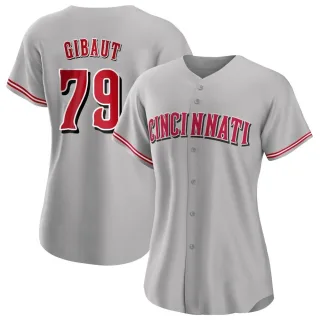 Women's Authentic Gray Ian Gibaut Cincinnati Reds Road Jersey