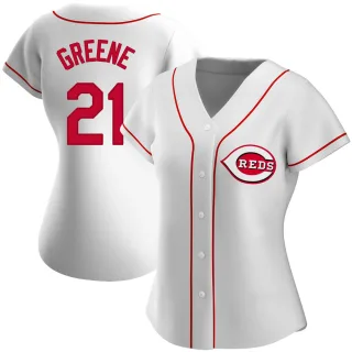 Women's Authentic White Hunter Greene Cincinnati Reds Home Jersey