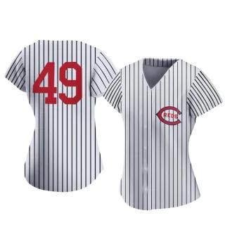 Women's Authentic White Justin Dunn Cincinnati Reds 2022 Field Of Dreams Jersey