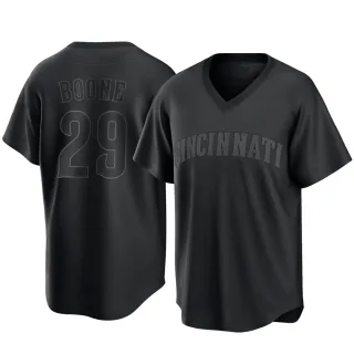 Youth Replica Black Bret Boone Cincinnati Reds Pitch Fashion Jersey