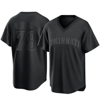 Youth Replica Black Ian Gibaut Cincinnati Reds Pitch Fashion Jersey