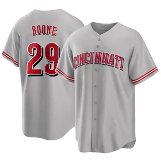 Youth Replica Gray Bret Boone Cincinnati Reds Road Jersey