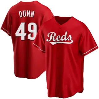 Youth Replica Red Justin Dunn Cincinnati Reds Alternate Jersey