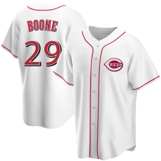 Youth Replica White Bret Boone Cincinnati Reds Home Jersey