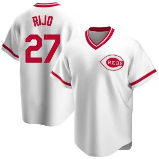 Youth Replica White Jose Rijo Cincinnati Reds Home Cooperstown Collection Jersey
