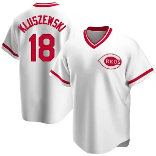 Youth Replica White Ted Kluszewski Cincinnati Reds Home Cooperstown Collection Jersey